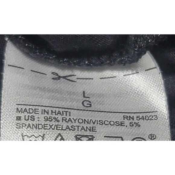 Old Navy Black Long Sleeves Round Neck Top Large Lightweight Soft Stretchy - Picture 4 of 5